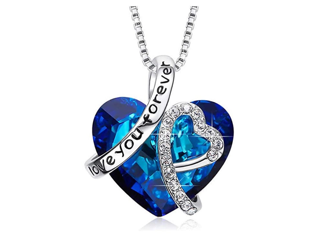 I Love You Forever Crystal Necklace Etsy Australia