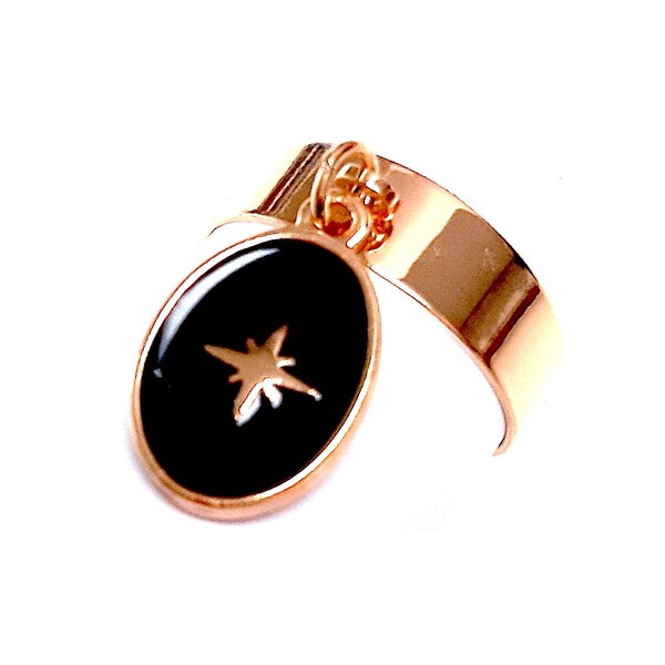 Bague émail epoxy ONYX