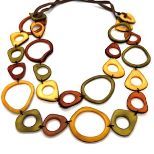 necklace, gift for her, multifunctional Necklace, long necklace, tagua necklace, handmade, Eco Friendly, tagua jewelry, statement necklace