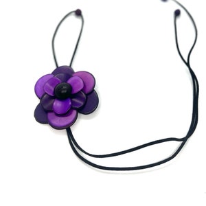 Necklace, Handmade, flower necklace, bolo tie, handmade, Eco Friendly, gift for her, tagua jewelry, organic necklaces, statement necklace