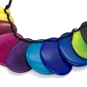 Necklace, tagua Abanico grande necklace, handmade, Eco Friendly, tagua jewelry, fair trade, necklaces, statement necklace, gift for her