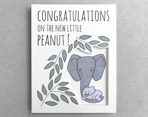 Herzlichen Glückwunsch Baby Karte Werdende Eltern Karte Schwangerschaft Karte Baby Dusche Karte Baby Elefant Neue Mama Baby Mädchen Baby Junge