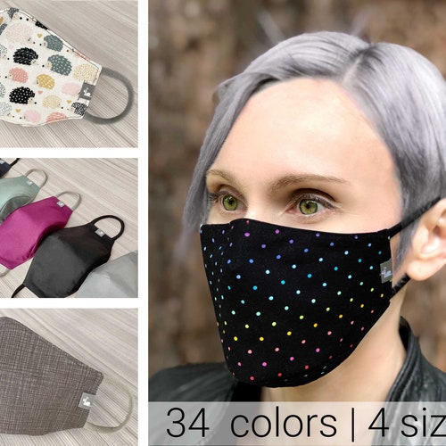 Face Mask With Filter Pocket Nose Wire Free UK Delivery Etsy UK