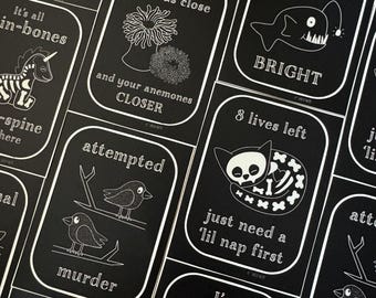 Creepy Pun Stickers | Dark Humor Waterproof Vinyl Decals for Laptops, Water Bottles & More