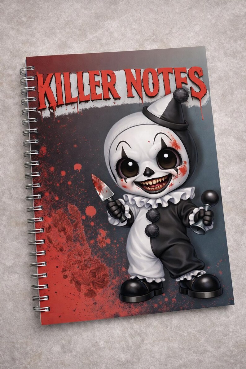 Killer Notes Printable | Horror Lined Notebook Pages | Spooky Digital ...