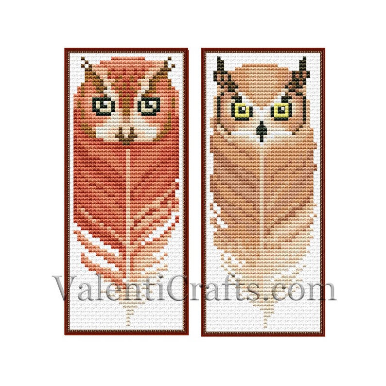 OWLS Cross Stitch Pattern Bookmark Harry Potter Modern Owl | Etsy