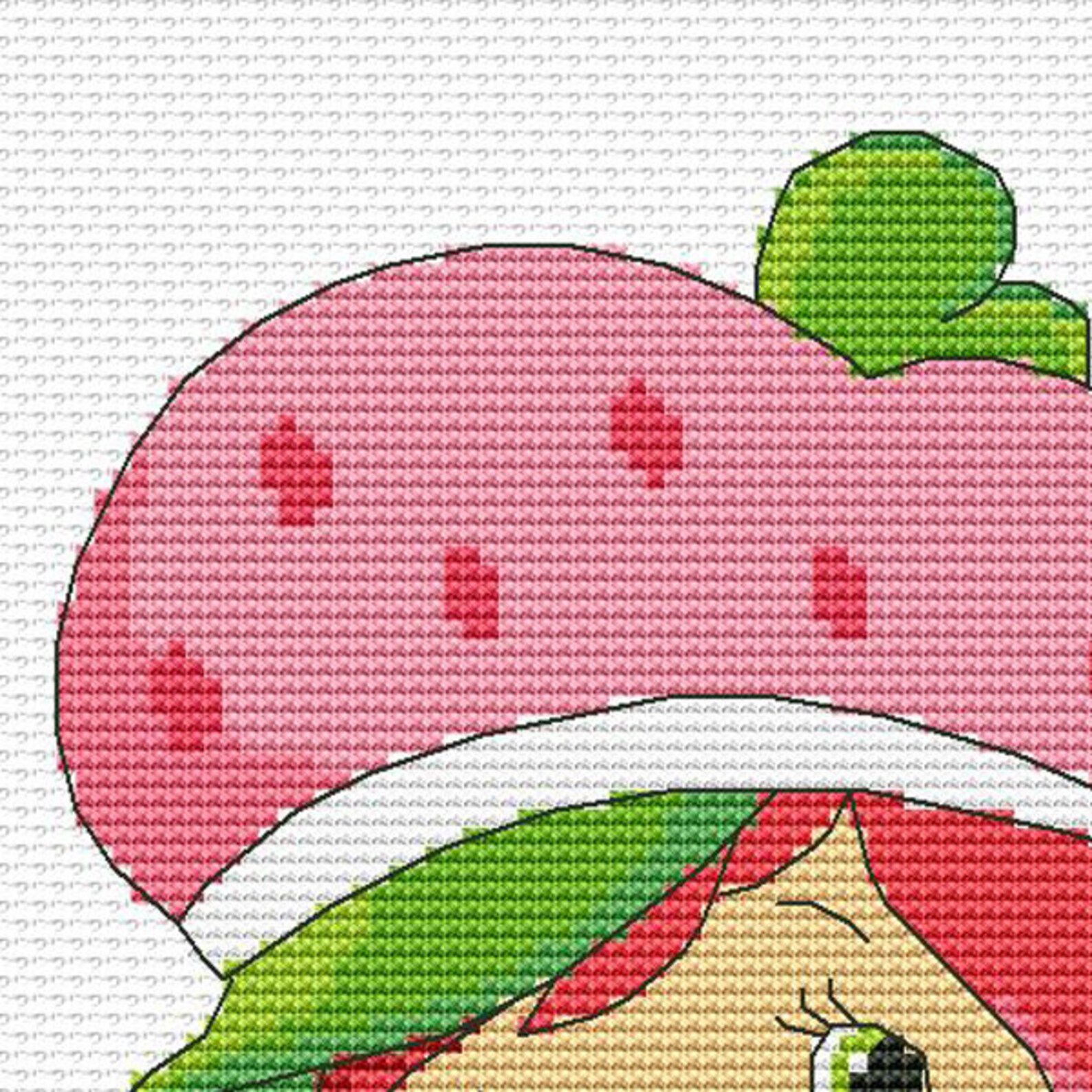 Strawberry Shortcake Cross Stitch Pattern Cartoons girl | Etsy