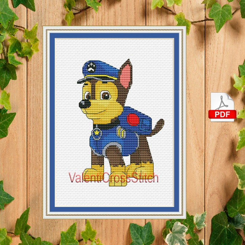 Counted Cross Stitch Sp 198 Cartoon Chase Cross Stitch Pattern Baby Pdf Paw Patrol Cross Stitch Pattern Modern Cross Stitch Patterns Craft Supplies Tools Trustalchemy Com