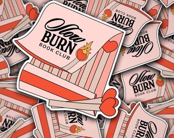 Slow Burn Book Club Matchbook Vinyl Sticker