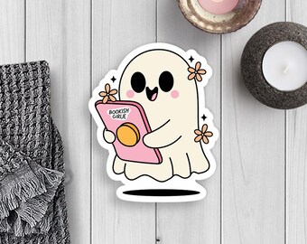Bookish Girlie Ghost Vinyl Sticker