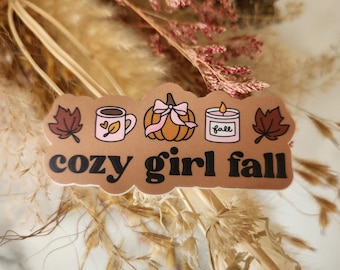Cozy Girl Fall Vinyl Sticker
