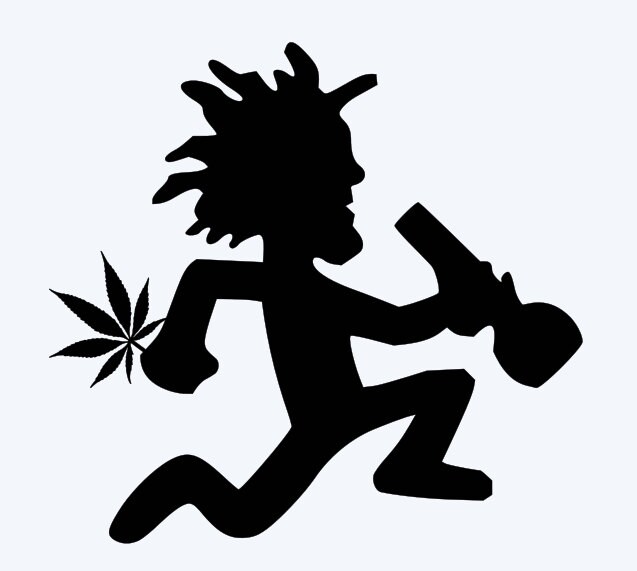 hatchetman bong with weed pot marijuana juggalo ninja vinyl etsy