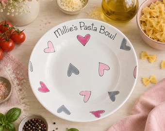 Personalised Pasta Bowl, Custom Ceramic Bowl, Noodle Bowl, Dinner Bowl, Personalised Gift, Gift for Her, Gift for Him, Unique Foodie Gift