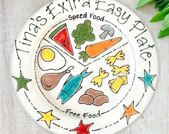 Portion Control Plate, Slimming Plate, Weight Loss Plate Diet Plate, Healthy Eating Plate, Healthy Eating Plate, Personalised Diet Food