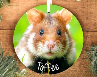 Hamster Christmas Tree Ornament, Personalised Gerbil Christmas Bauble, Mouse Christmas Ornament, Hamster Gerbil Mouse Memorial Decoration