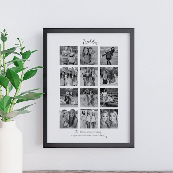 Gift for Best Friend, Personalised Best Friend Picture Print,Valentines Gifts for Her,Birthday Photo Gift,Custom Gift with Photo Best Friend