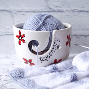 Yarn Bowl, Christmas Gift, Knitting Bowl, Ceramic Yarn Bowl, Pottery Yarn Holder, Knitter Gift, Crochet Bowl, Gift for Mum, Gift for Her