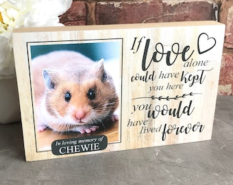 Hamster Memorial Gift, Gerbil Memorial, Mouse Memorial, Pet Memorial Frame, Pet Plaque, Pet Memorial Photo Frame, Dog Memorial Picture Frame