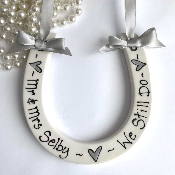 Renewal of Vows, Renew Vows, Vow Renewal Gift, Vow Renewal, Wedding Vow Renewal, We Still Do, Wedding Horseshoe, Personalised Vow Renewal