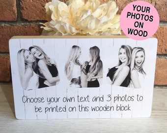 Personalized Photo Block, Handmade Photo Plaque, Personalized Picture on Wood, Photo Block Gift, Gift for Her, Gift for Him, Photo on Wood