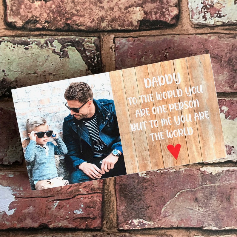 Valentines Day Gift Daddy Photo Gift Father/'s Day Gift New Dad Gift Kids Valentine Daddy Photo Frame Custom Photo Gift Daddy Gift