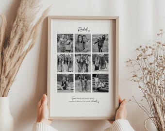 Personalised Best Friend Picture Photo Frame,Custom Gift with Photos, Gift for Best Friend,Valentines Gifts for Her,Birthday Photo Gift