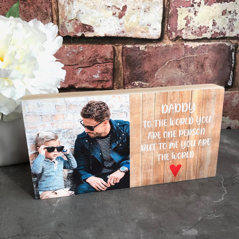 Valentines Day Gift Daddy Photo Gift Father/'s Day Gift New Dad Gift Kids Valentine Daddy Photo Frame Custom Photo Gift Daddy Gift