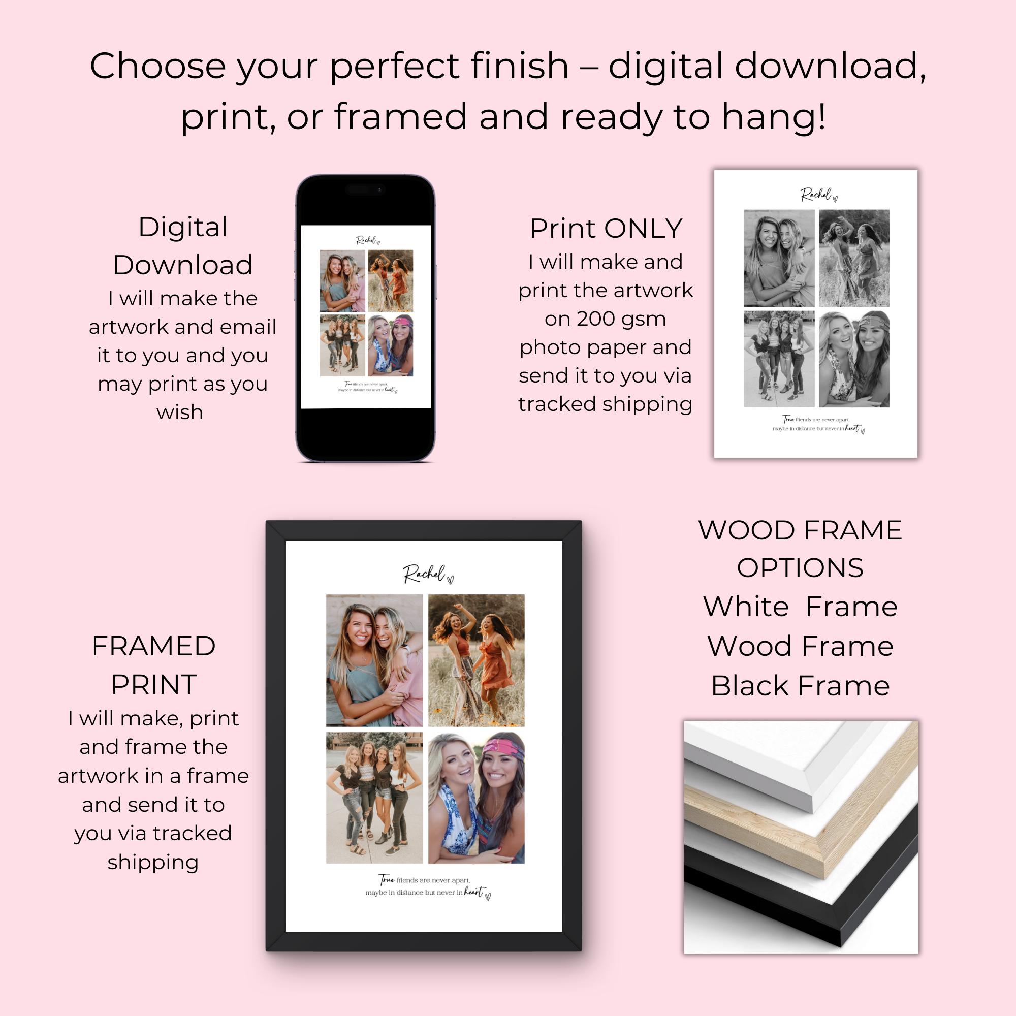 Personalised Bereavement Photo Frame • Sympathy Collage Keepsake
