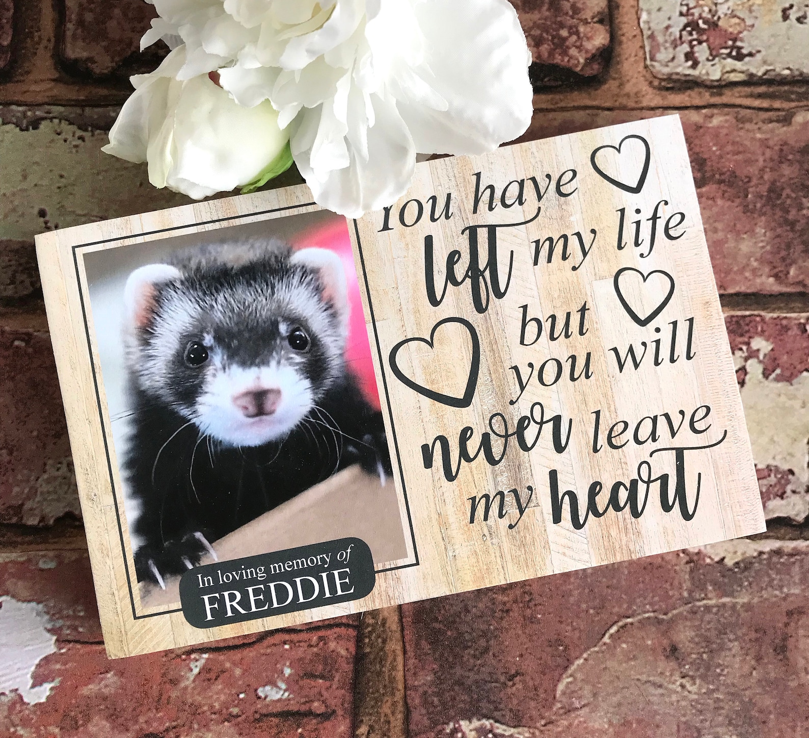 Ferret Memorial Gift Ferret Memorial Pet Memorial Frame Pet Etsy UK