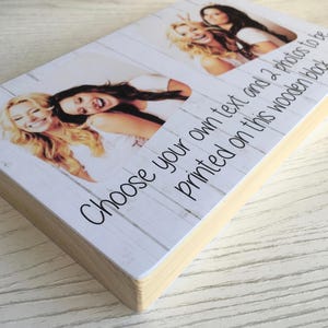 Bridesmaid Gift, Handmade Photo Block, Photo Gift, Personalised Text, Gifts for Her, Gifts for Him, Birthday Gift, Keepsake, Photo on Wood image 7