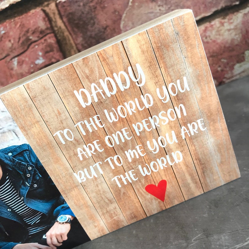 Valentines Day Gift Daddy Photo Gift Father/'s Day Gift New Dad Gift Kids Valentine Daddy Photo Frame Custom Photo Gift Daddy Gift