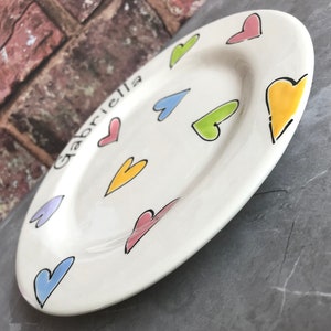 Personalised Plate, Snack Plate, Healthy Eating Plate, Personalised Snack Plate, Ceramic Plate, Kids Plate, Adults Side Plate, Small Plate Bild 6