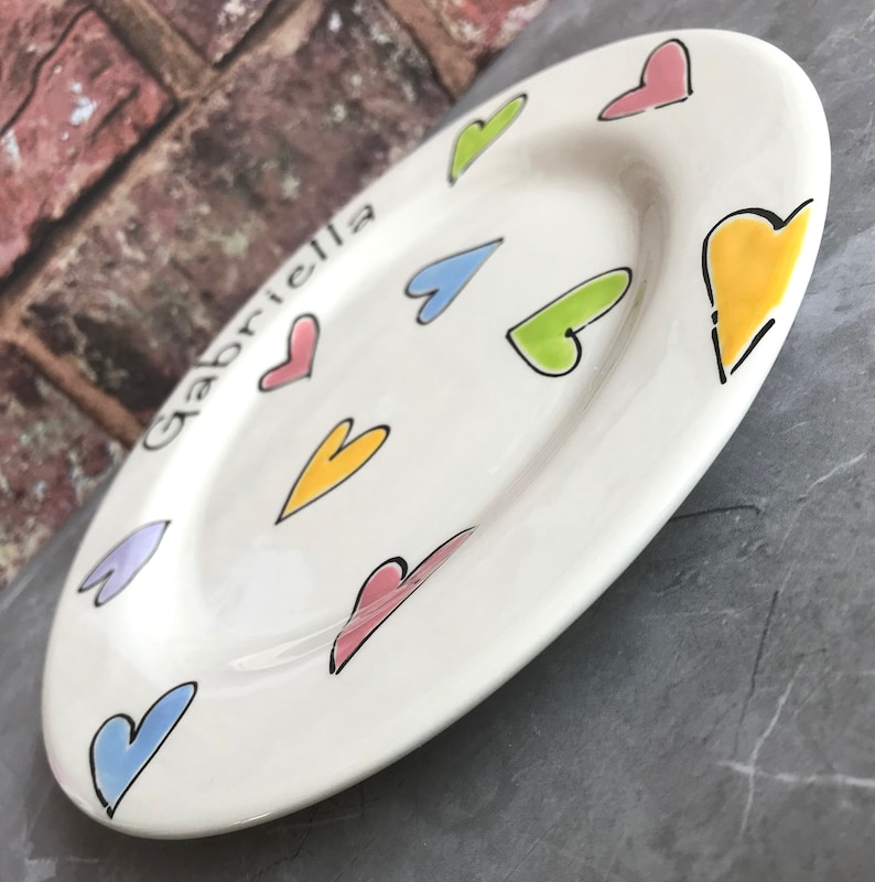 Personalised Plate, Snack Plate, Healthy Eating Plate, Personalised Snack Plate, Ceramic Plate, Kids Plate, Adults Side Plate, Small Plate Bild 6