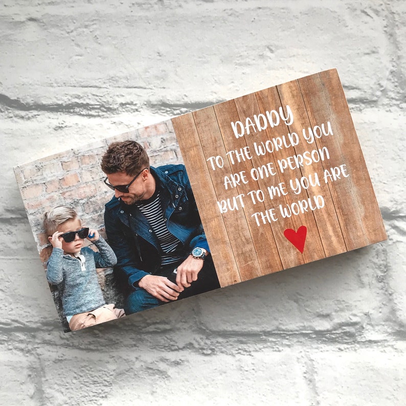 Valentines Day Gift Daddy Photo Gift Father/'s Day Gift New Dad Gift Kids Valentine Daddy Photo Frame Custom Photo Gift Daddy Gift