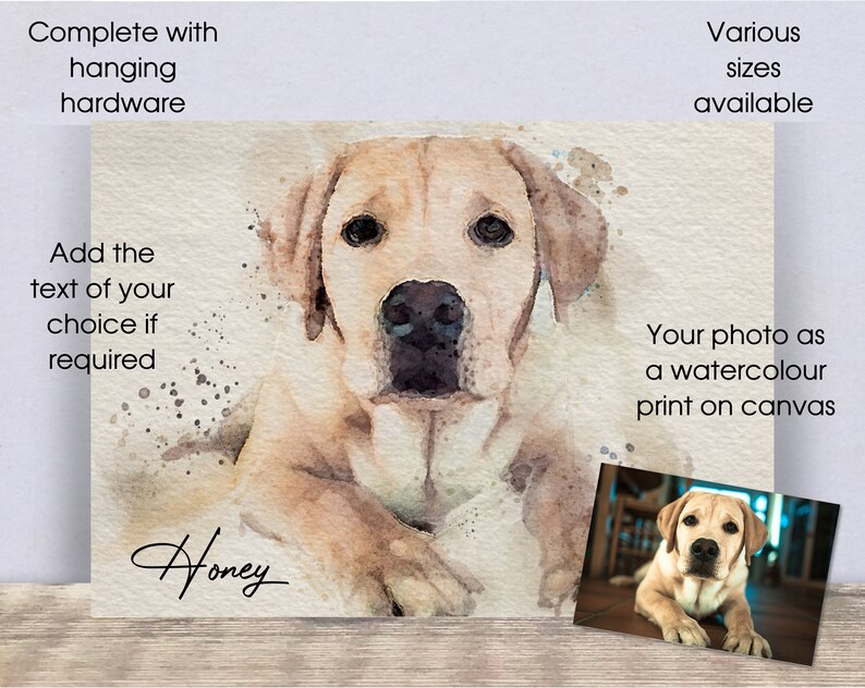 Custom Dog Watercolour Portrait, Dog Gifts, Dog Print, Dog Art, Dog Memorial Gift, Dog Gift, Pet Gift, Puppy Portrait Art, Dog Portrait image 3
