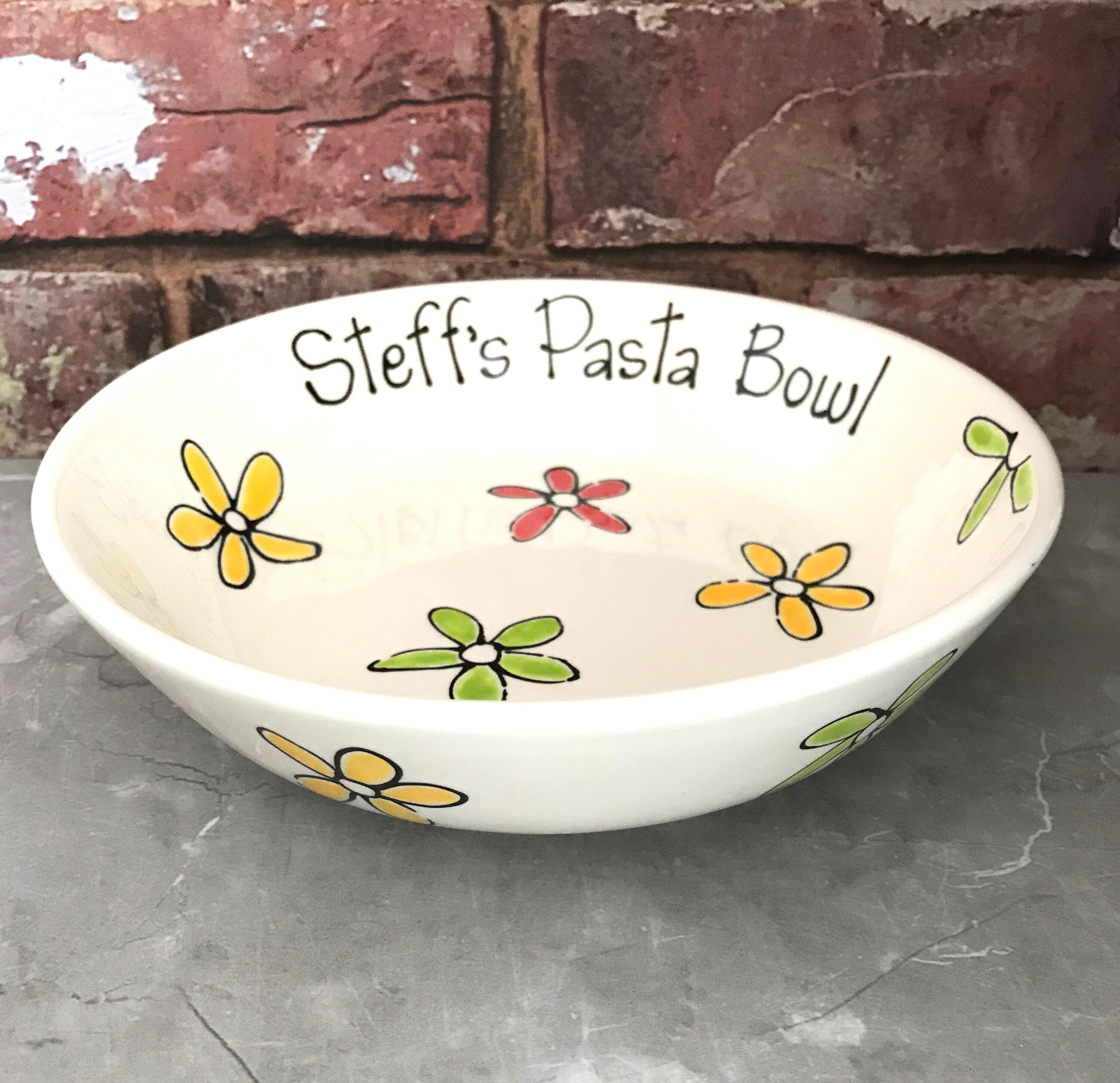Personalised Bowl, Glazed Ceramic Bowls, Pretty Bowl, Mum Gift, Dad ...
