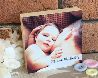 Daddy Gift, Personalised Photo Block, Dad Gift, Dad Photo, Dad Wood Block, Gifts for Daddy, Gifts for Dad, Gifts for Pops, Dad Photo Frame