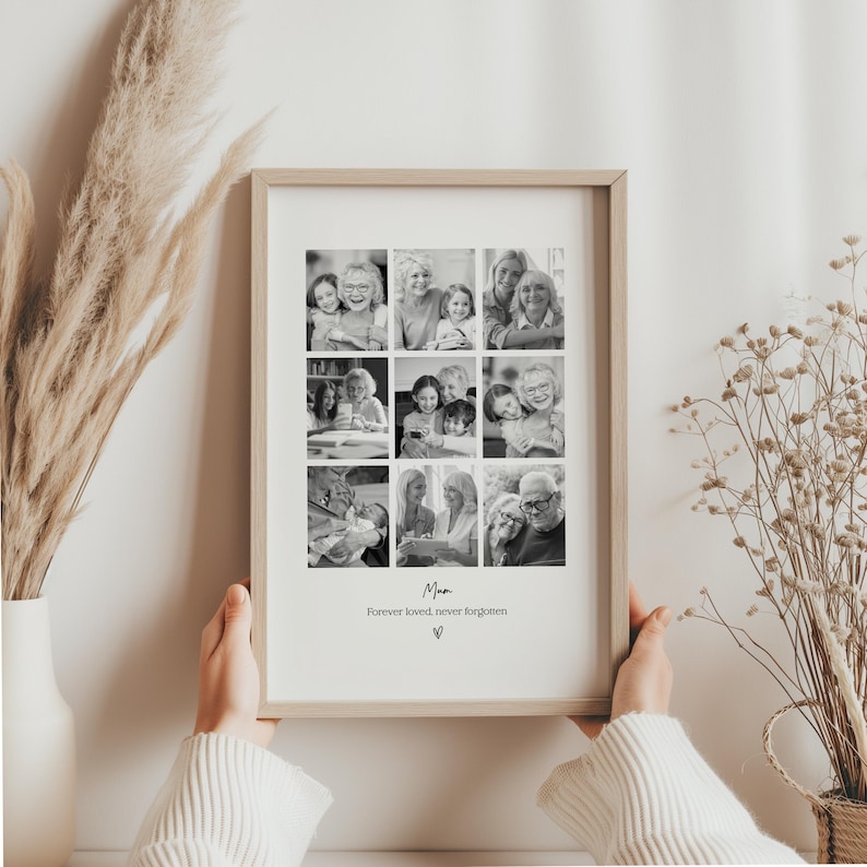 Personalised Bereavement Photo Frame • Sympathy Collage Keepsake ...