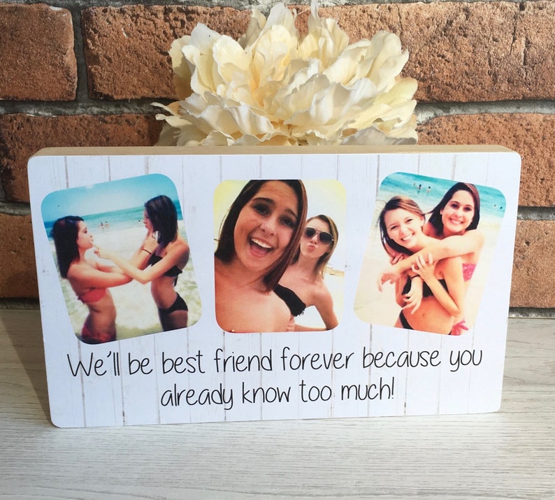 Bridesmaid Gift, Handmade Photo Block, Photo Gift, Personalised Text, Gifts for Her, Gifts for Him, Birthday Gift, Keepsake, Photo on Wood image 4