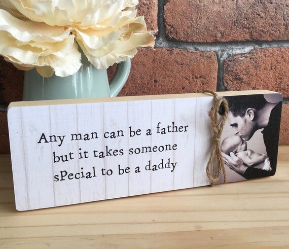 Handmade Personalised Wooden Photo Block Family Granddad Grandma Memorial Plaque Family Father Mother Valentine/'s Day Photo Gifts in the UK