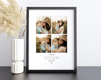 Mummy Personalised Photo Frame Mothers Day, Personalised Mummy Picture Print, Mum Gift for Wife, Mum Birthday Photo Gift, Mom Photo Frame