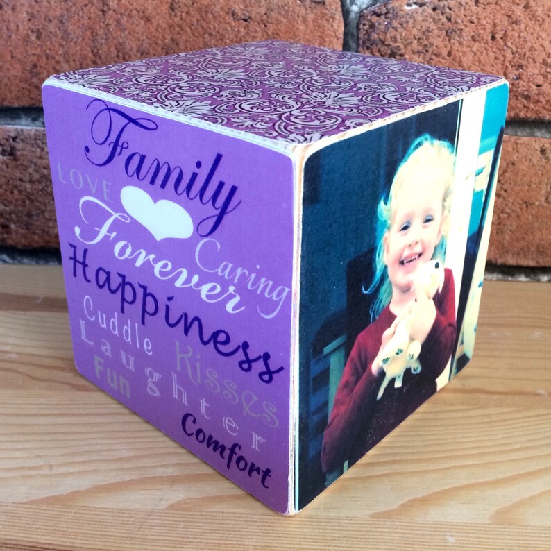 Daddy Shelf Sitter Gifts for Daddy Daddy Photo Cube Daddy Gift Gifts for Dad Grandad Block Gift for Grandpa,Papa Gift Pops Gift