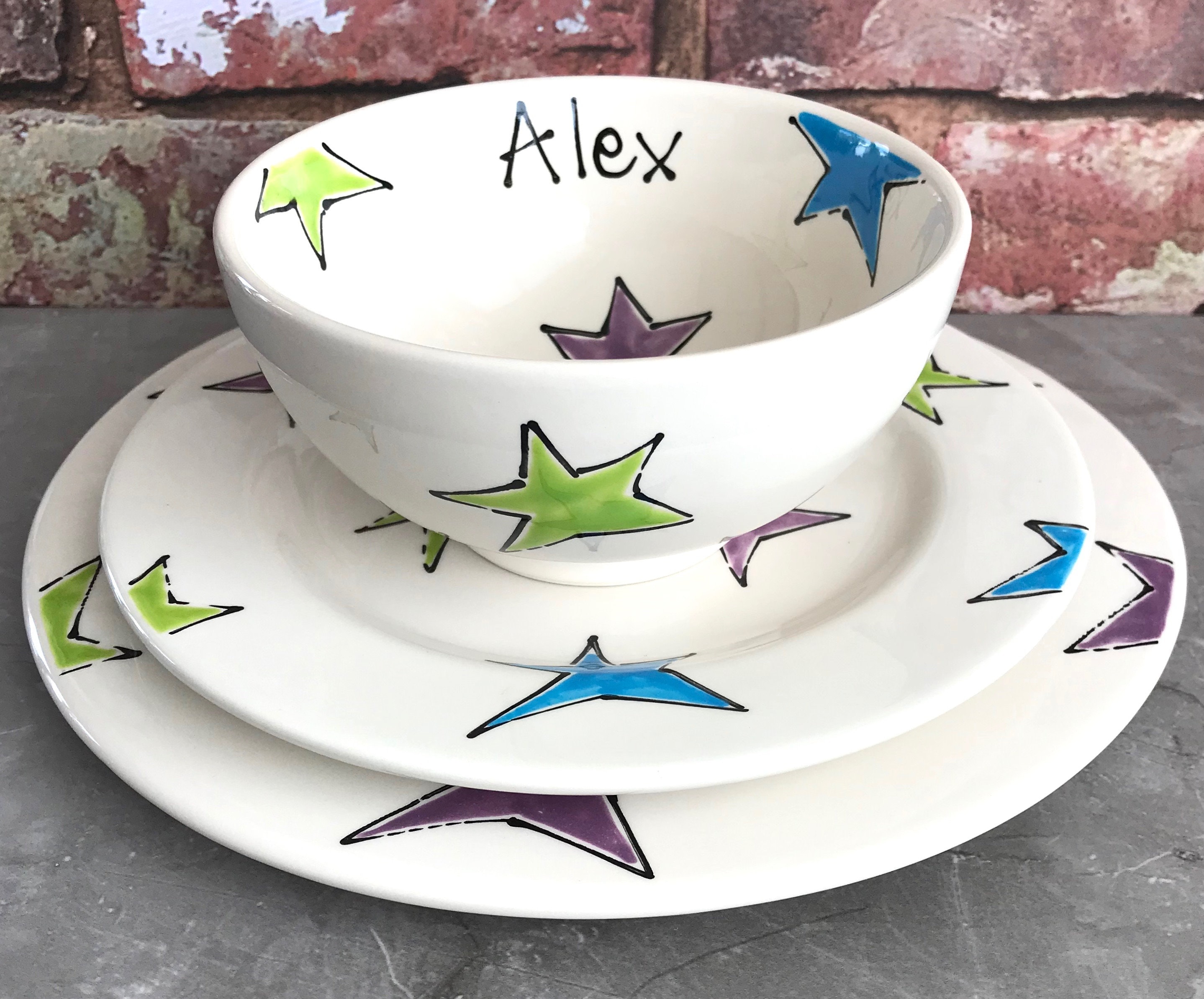 personalised dinner set ceramic