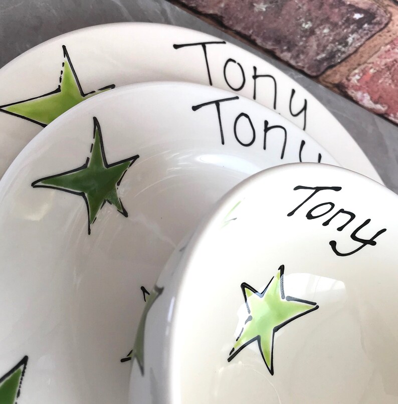 Personalised Dinner Set Ceramic Plates & Bowl Set Dinner Etsy