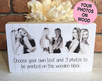 Personalised Photo Block, Handmade Photo Plaque, Personalised Picture on Wood, Photo Block Gift, Gift for Her, Gift for Him, Photo on Wood