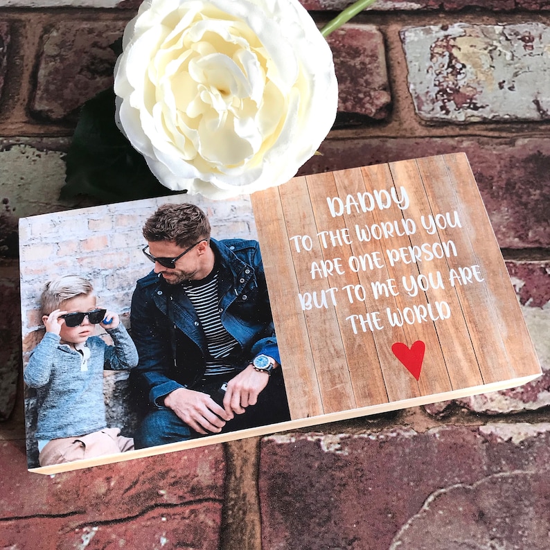 Valentines Day Gift Daddy Photo Gift Father/'s Day Gift New Dad Gift Kids Valentine Daddy Photo Frame Custom Photo Gift Daddy Gift