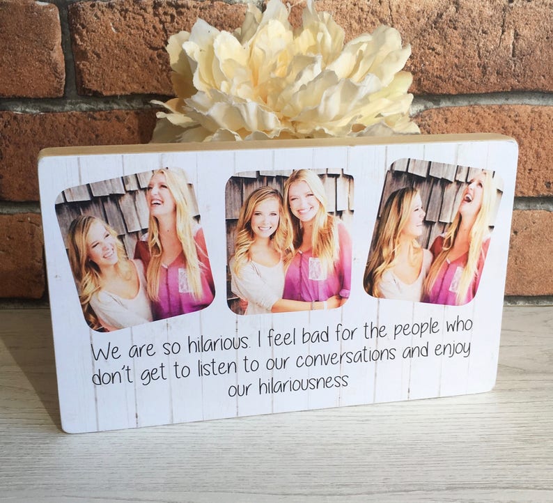 Bridesmaid Gift, Handmade Photo Block, Photo Gift, Personalised Text, Gifts for Her, Gifts for Him, Birthday Gift, Keepsake, Photo on Wood image 2