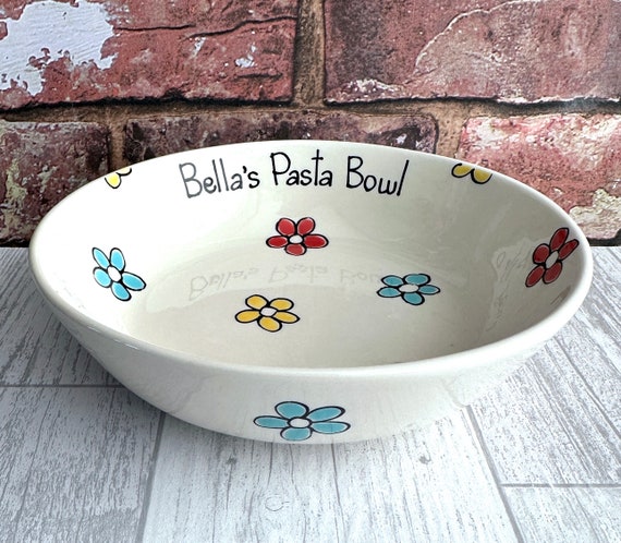 Personalised Pasta Bowl, Buddha Bowl, Glazed Ceramic Bowls, Pretty bowl, Gifts for Her, Gifts for Him, Whimsical Bowl, Personalised Gift