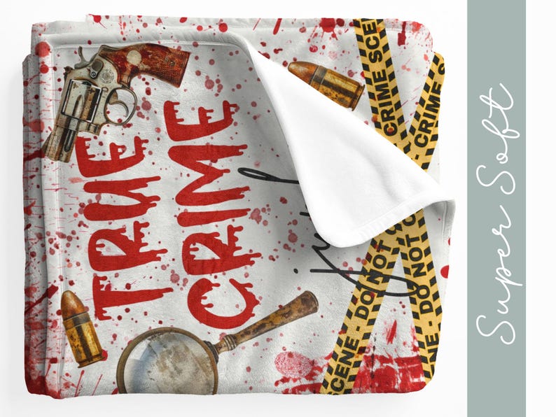 True Crime Junkie Blanket, Perfect Gift for True Crime Lovers, Funny