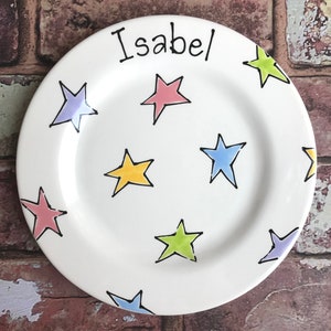 Assiette personnalisée, assiette à grignoter, assiette saine, assiette personnalisée, assiette en céramique, assiette pour enfants, assiette latérale pour adultes, petite assiette image 3